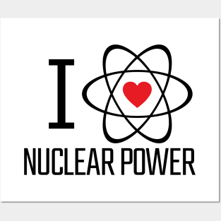 I Love Nuclear Power | Nuclear Energy, Heart, Atom, Climate Posters and Art